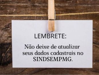 ATUALIZE SEUS DADOS PARA RECEBER BRINDES INCRÍVEIS EM COMEMORAÇÃO AOS 15 ANOS DO SINDSEMPMG