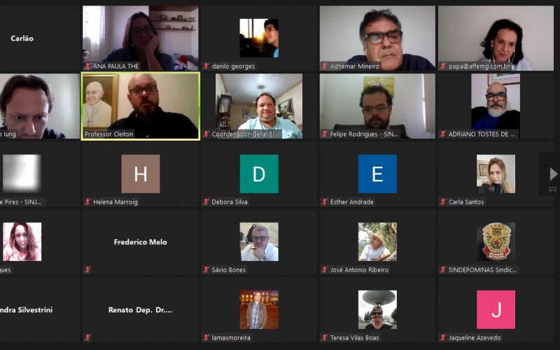 SINDSEMPMG participa de reunião virtual sobre o rombo do Rioprevidência durante a gestão do atual secretário de Fazenda de Minas Gerais