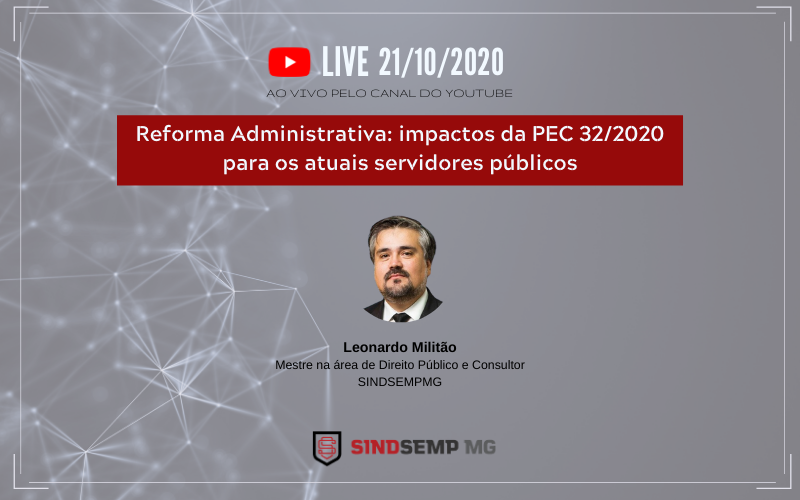 SINDSEMPMG realiza live sobre a Reforma Administrativa