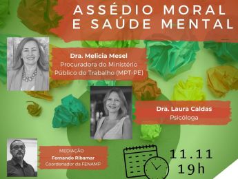 Live debaterá Assédio e seus impactos na Saúde Mental