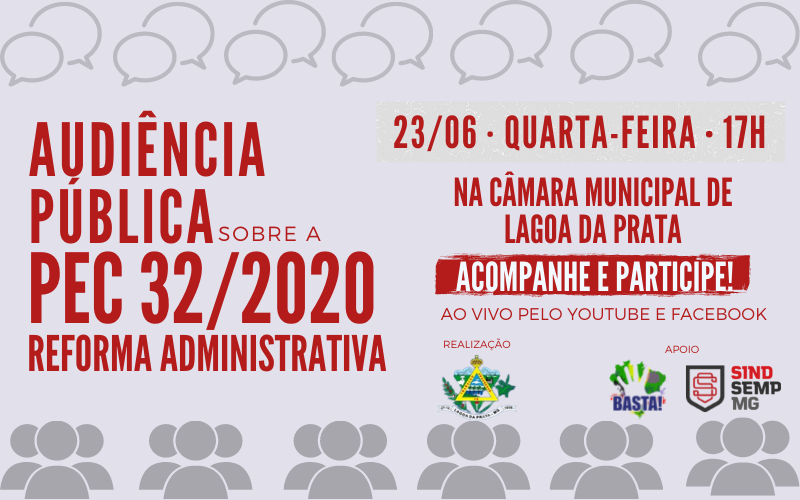 Câmara Municipal de Lagoa da Prata promove Audiência Pública para debater a PEC 32/2020 - Reforma Administrativa