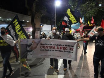 SINDSEMPMG participa de dia de lutas contra a Reforma Administrativa