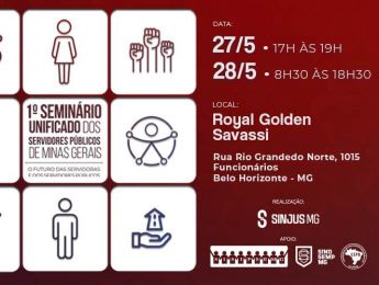 SINDSEMPMG recebe inscrições para 1º Seminário Unificado dos Servidores Públicos de Minas Gerais