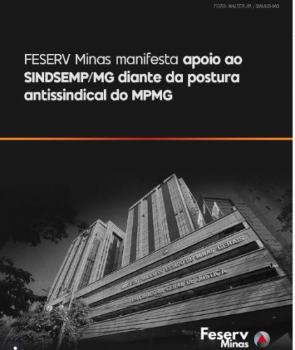 A FESERV Minas manifestou apoio ao SINDSEMPMG 