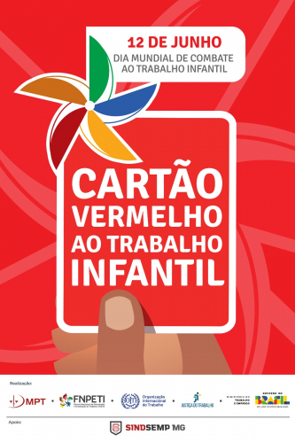 SINDSEMPMG apoia a campanha "Cartão Vermelho ao Trabalho Infantil"